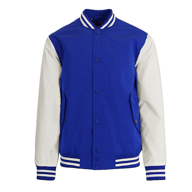 12 Pack Youth Varsity Jacket - Royal Blue with Cream Sleeves
