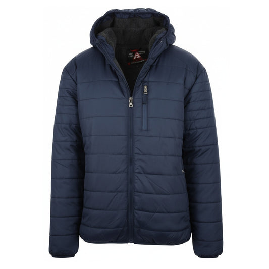 12 Pack Adult Bubble Jacket with Sherpa Lining in Navy