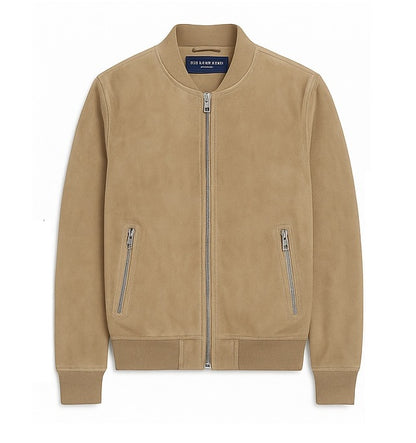 12 Pack Adult Faux Suede Bomber Jacket - Camel