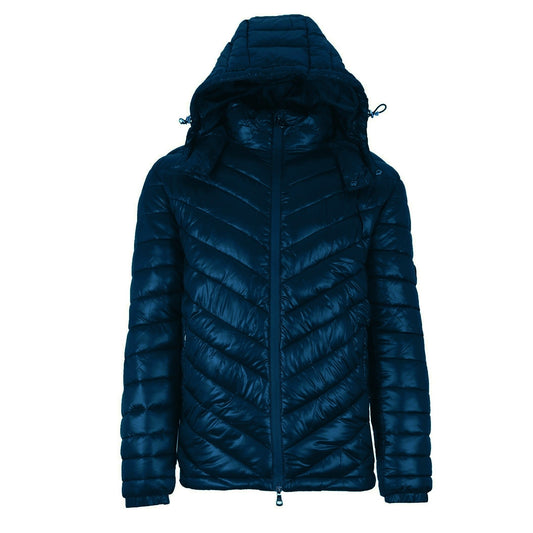 24 Pack Men's Bubble Puffer Jacket with Hood - Navy
