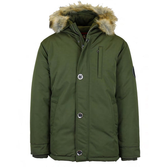 24 Pack Men's Heavyweight Parka Jacket with Fur Hood – Olive
