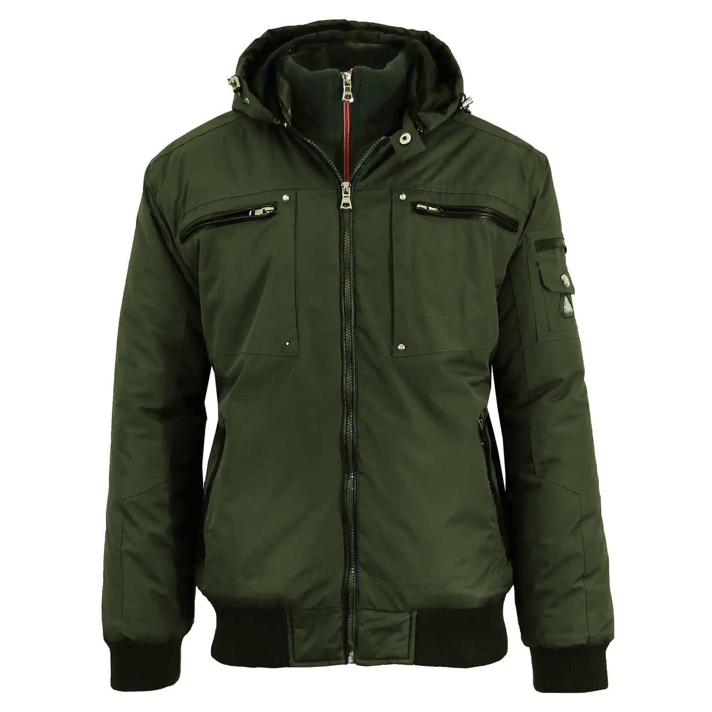 24 Pack Men's Heavyweight Motorcycle Bomber Jacket - Charcoal