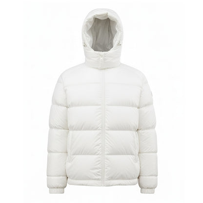 12 Pack Adult Shiny Bubble Jacket with Hood in White