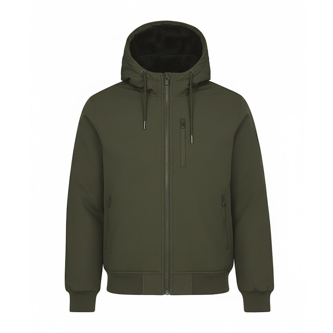 12 Pack Adult Hooded Bomber Jacket - Olive