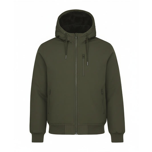 12 Pack Adult Hooded Bomber Jacket - Olive