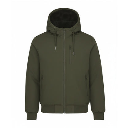 12 Pack Adult Hooded Bomber Jacket - Olive